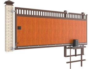 Откатные автоматические ворота под ключ Doorhan SLG-A Premium Classic с решеткой, 4800х2300